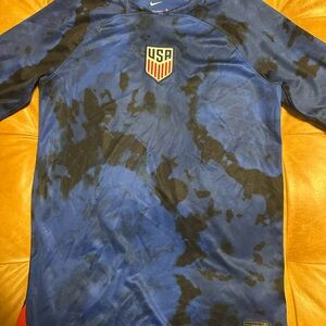 Nike Blue and Black Dri-FIT USA soccer Jersey
